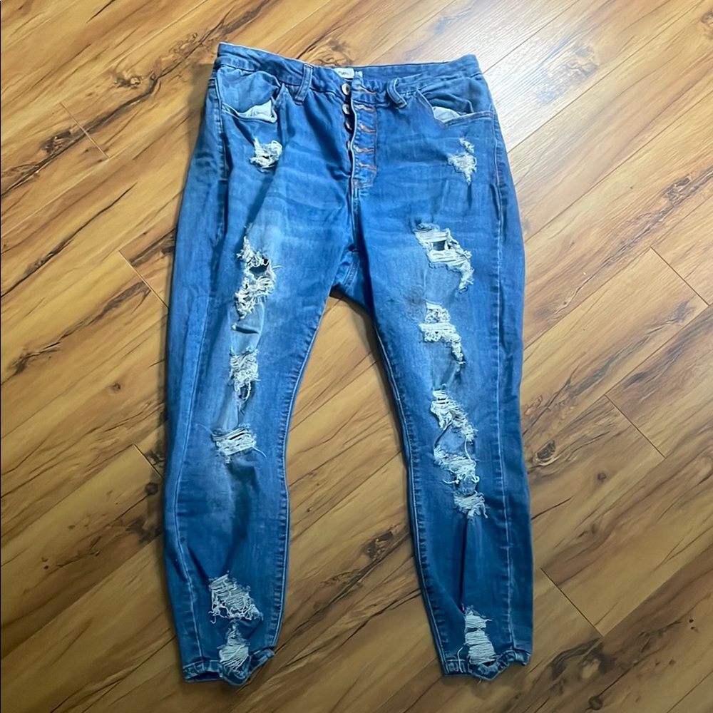 Distressed Blue Jeans for Women